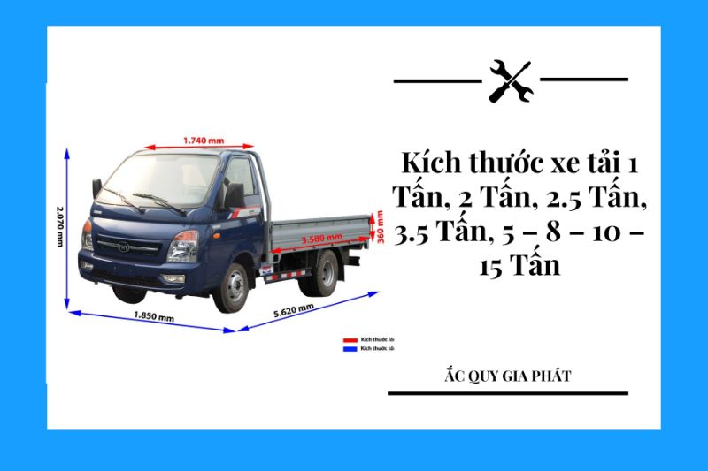 Kích thước xe tải 1.5 tấn bao nhiêu là đúng chuẩn phổ biến